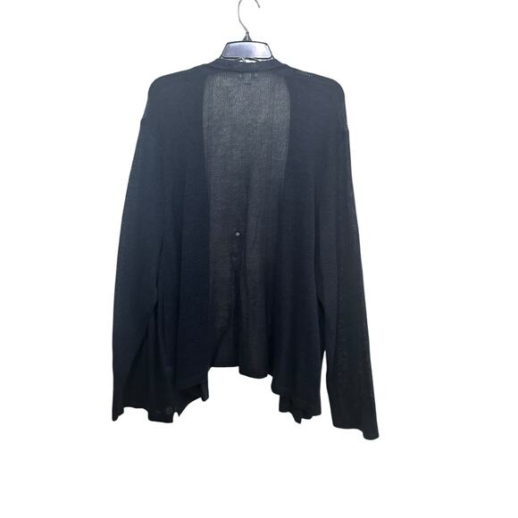 J.Jill Women's Black Long Sleeve Linen Front Open Cardigan Sweater Size 4X - Picture 5 of 5